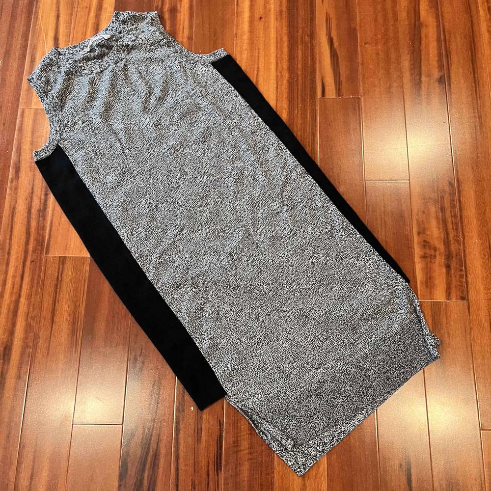 Athleta‎ Merino Wool Sweater Dress Sleeveless Colorblock Long Knit Size Medium